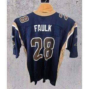 Vintage Reebok NFL St Louis Rams Marshall Faulk #28 Football Jersey Size 2XL Y2K